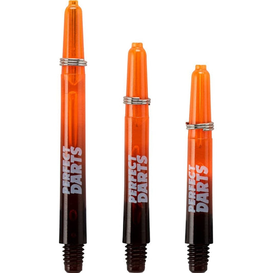 *Perfect Darts - Two Tone Shafts - Polycarbonate - Black & Orange - 3 Sets Pack
