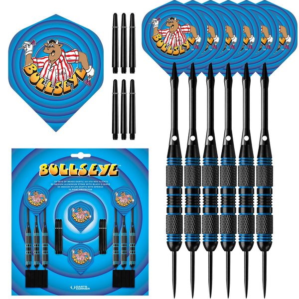 Bullseye Darts - Steel Tip Brass Gift Set - 2 Sets Darts - Bully Design - 24g