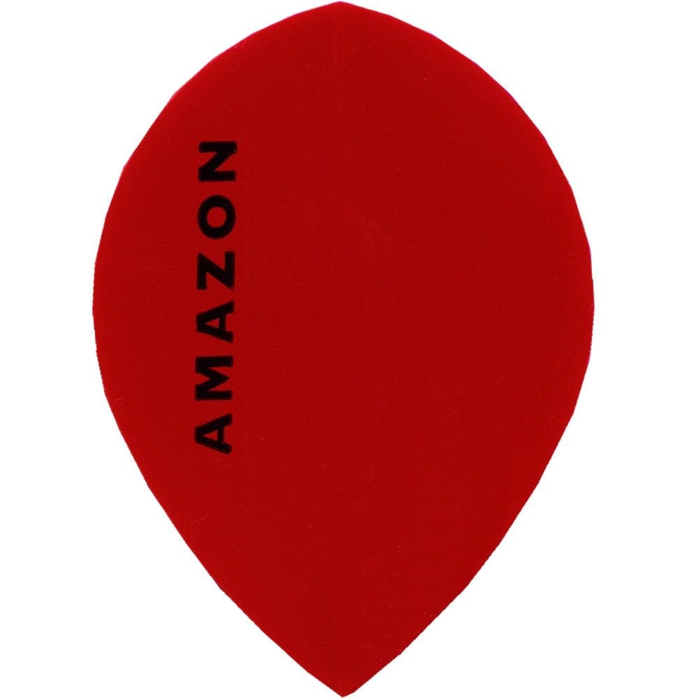 Amazon Dart Flights - Pear Shape - 100 Micron Red