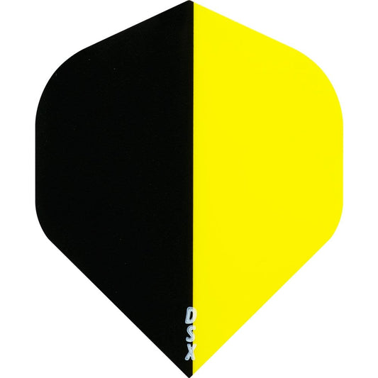 *Designa Two Tone Contrast Dart Flights - Std Black Yellow