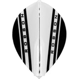 Robson Plus Dart Flights - for all shafts - Pear - V White