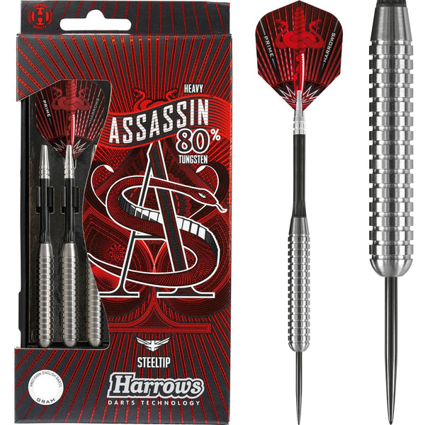 Harrows Assassin Darts - Steel Tip - Heavy - Ringed - 32g