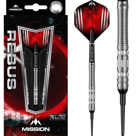 Mission Rebus Darts - Soft Tip - M1 - Rear Ring Grip 18g