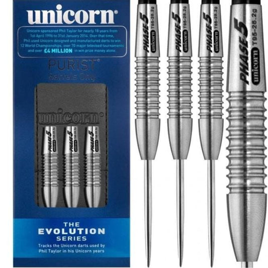 Unicorn Evolution Darts - Steel Tip - Phase 5 Purist - 26g