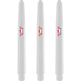 Bulls Airstriper Dart Shafts - Polycarbonate - White Medium