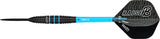 One80 Raise B Darts - Steel Tip - Black - Aqua Blue Rings