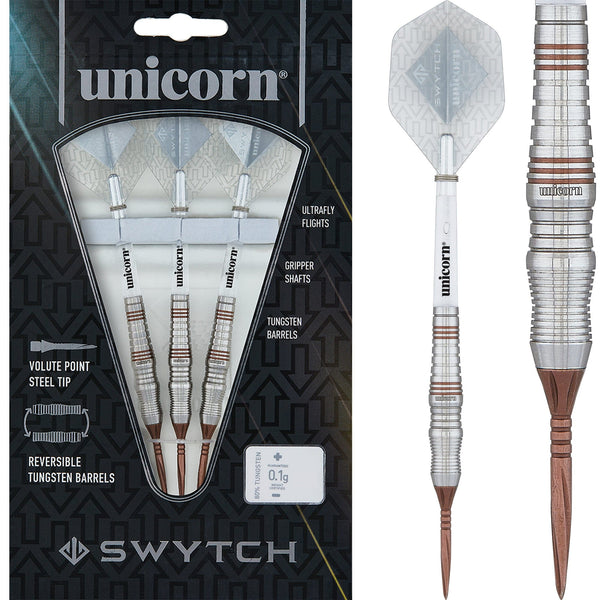 Unicorn Swytch Darts - Steel and Soft Tip - Reversible Barrels - Rosso