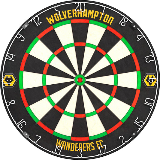 Wolverhampton Wanderers FC Dartboard - Official Licensed - Wolves - Yellow Crest